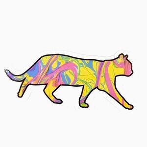 Geometric Cat Sticker